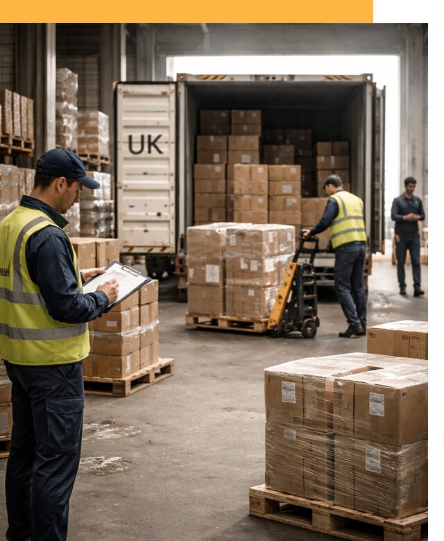 Доставка грузов из Великобритании с таможенным оформлением от 12833